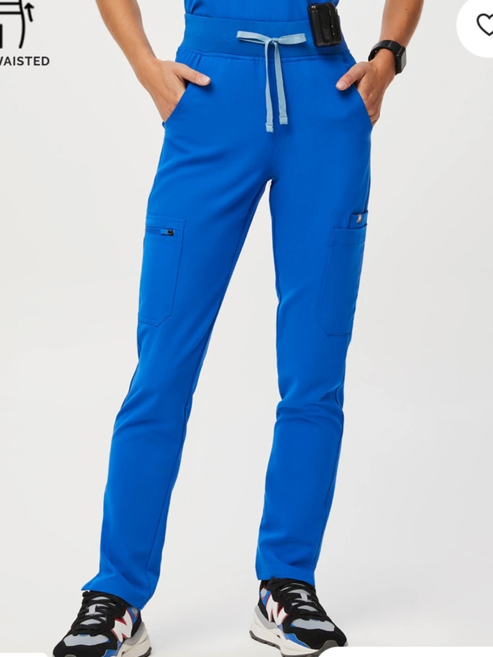 Figs Womens High Waisted Yola Skinny Scrub Pants XLT Royal Blue